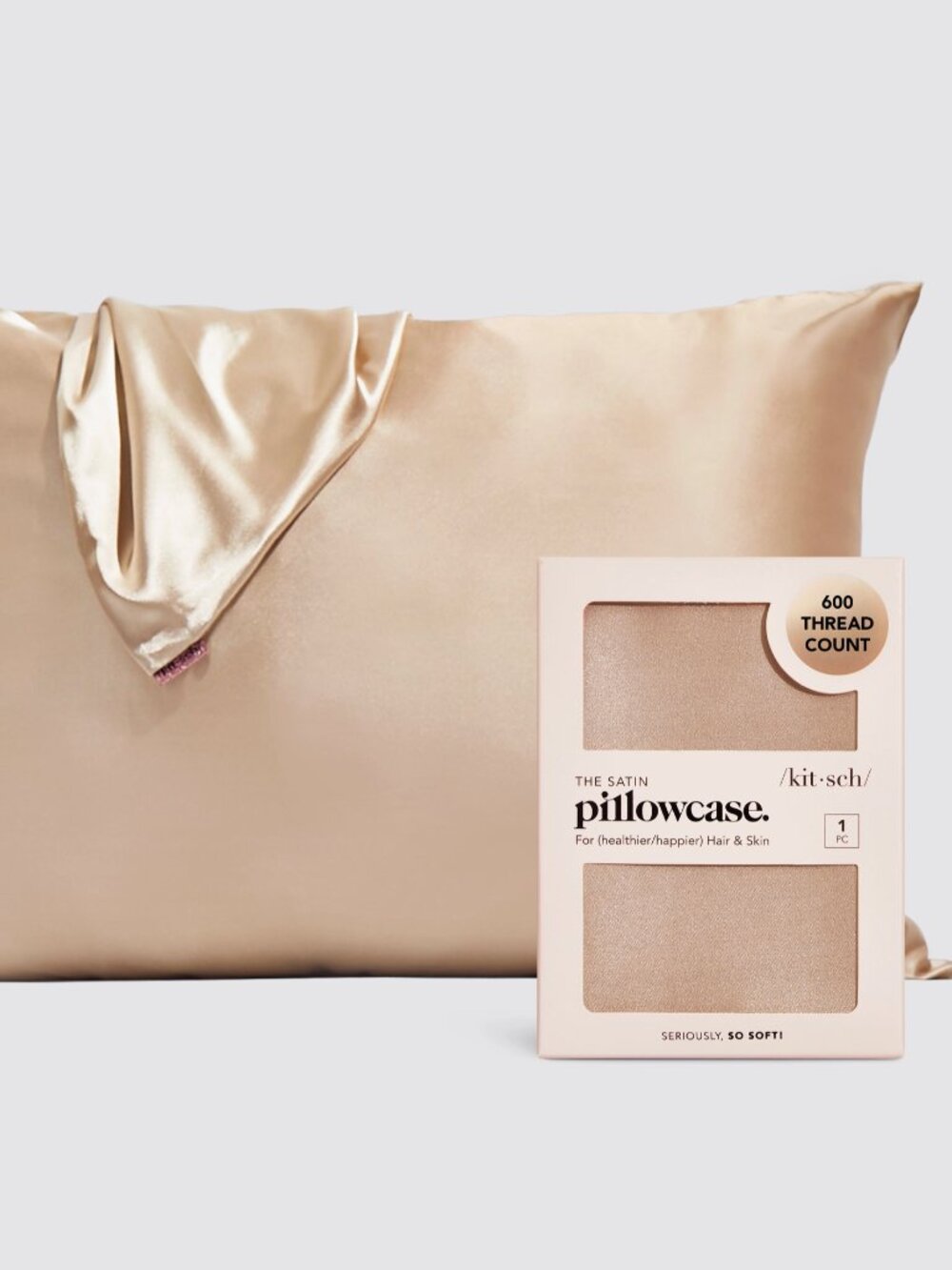 Kitsch Satin Pillowcase Standard - Champagne